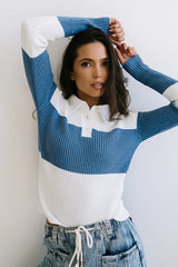 Wrenley Striped Sweater in Blue FINAL SALE