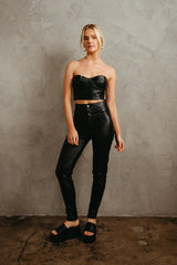 Kenny High Rise Skinny Faux Leather Pants