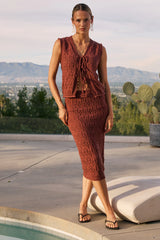 Joana Knit Vest in Marsala