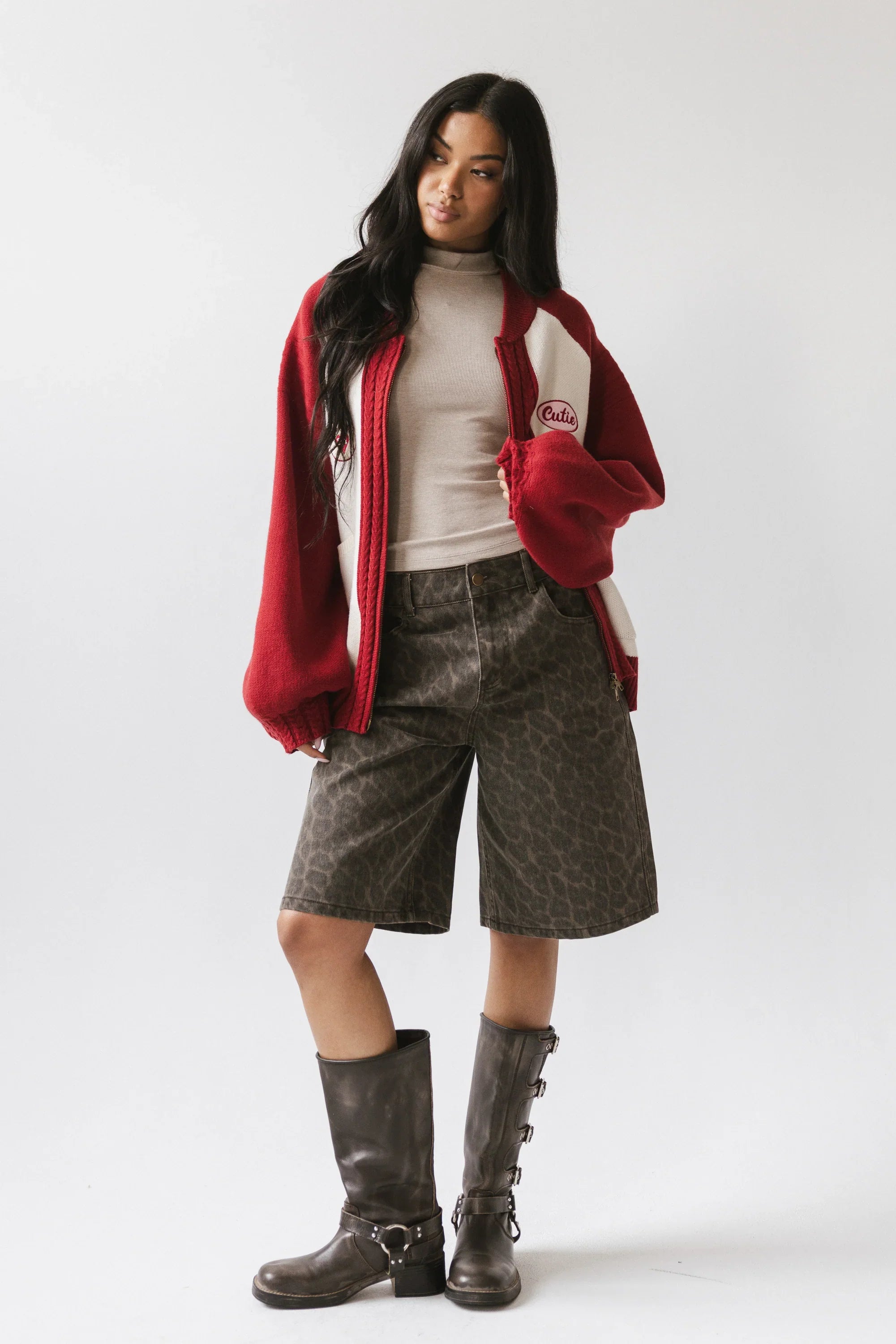 Paula Oversized Jacket in Red