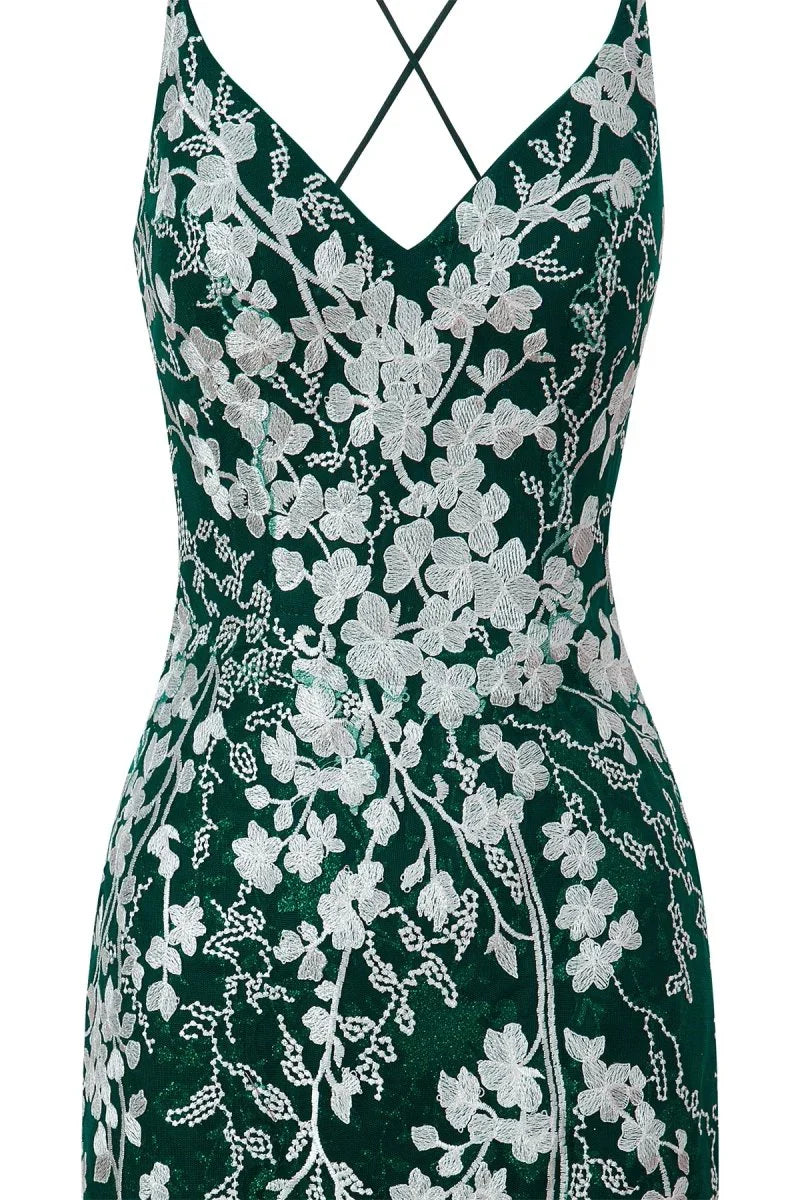 Sheath Short Spaghetti Straps Lace Homecoming Dress
