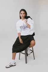 Preston Satin Skirt in Black FINAL SALE
