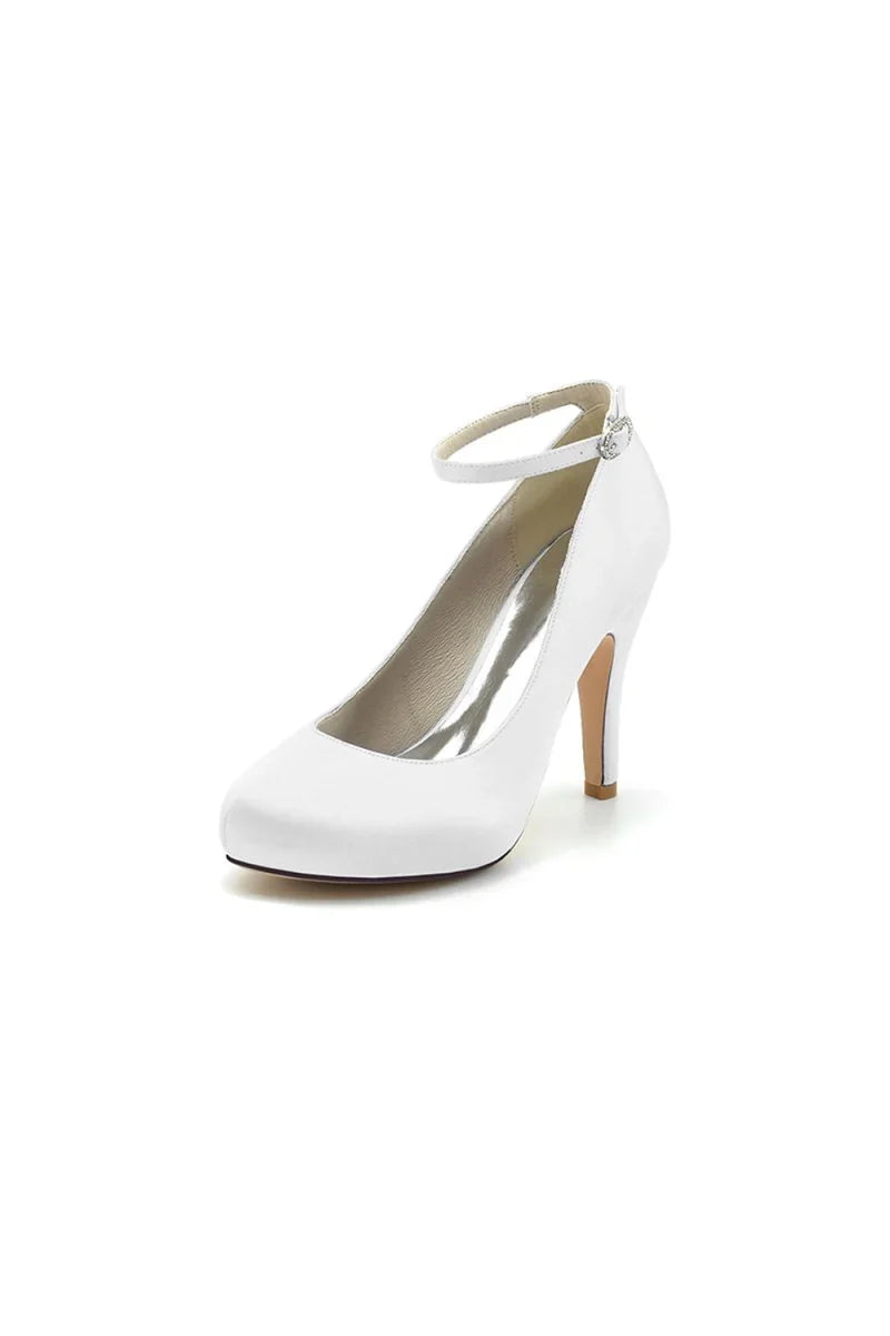 Burgundy High Heels with Transparent Heel