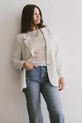 Crystal Blazer in Cream FINAL SALE