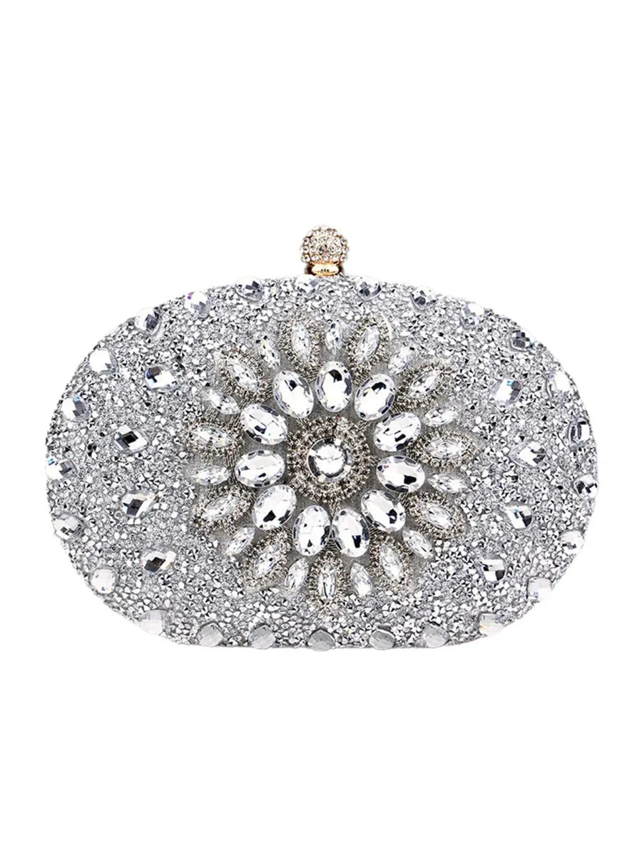 Womens All Over Crystals Sparkly Evening Clutch Bags
