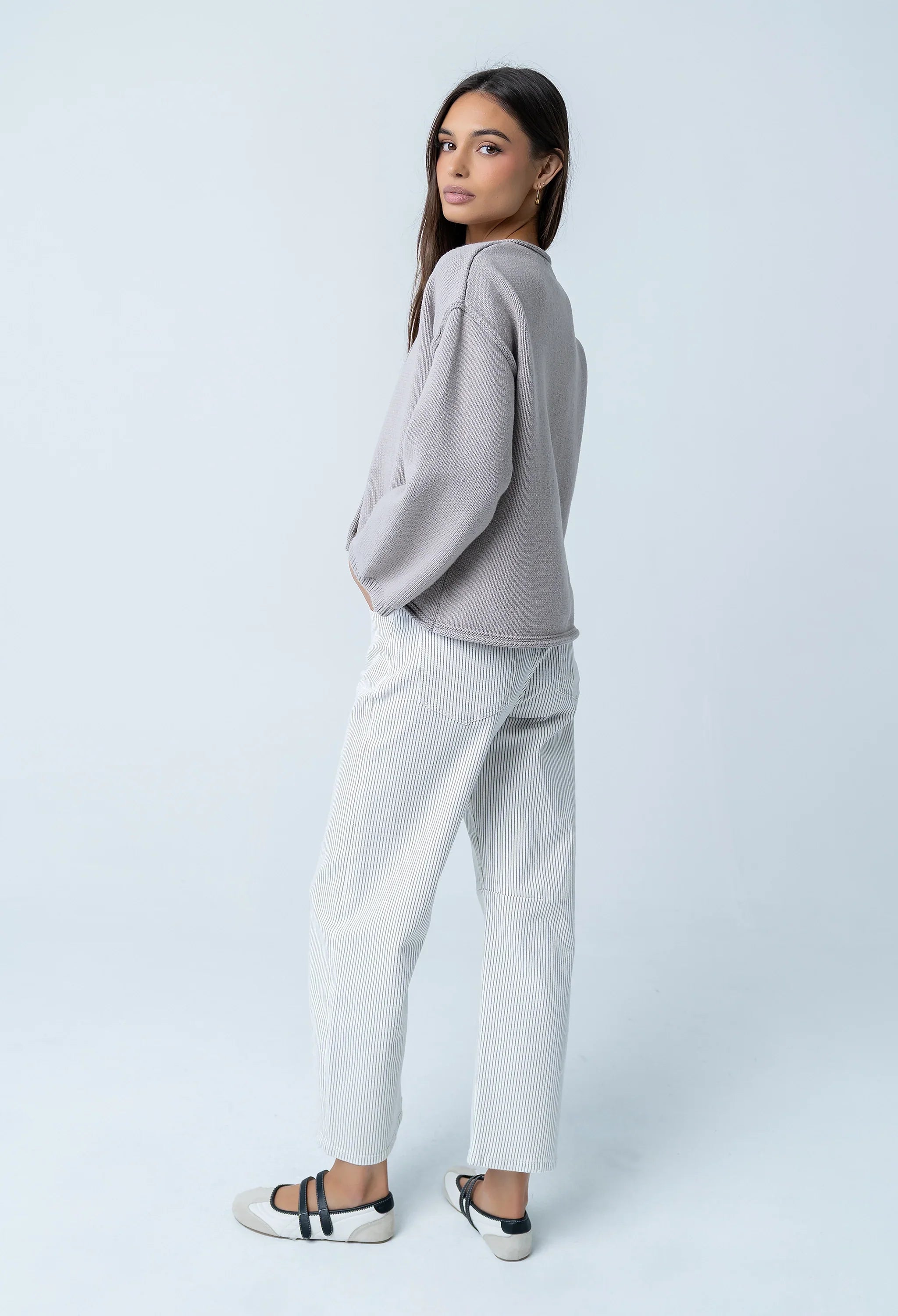 Carlie Knit Cardigan in Taupe