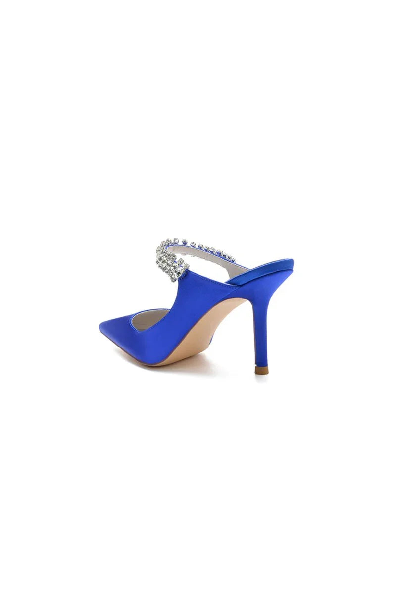 Party Pointed Toe Crystal Strap High Heels