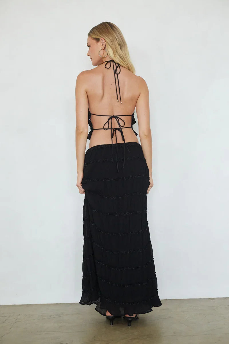 Kehlani Ruching Maxi Skirt